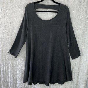 Rip Curl Casual Sports Dress LARGE Gray Beach Surf Swim Cover Cut Out Back NWOT